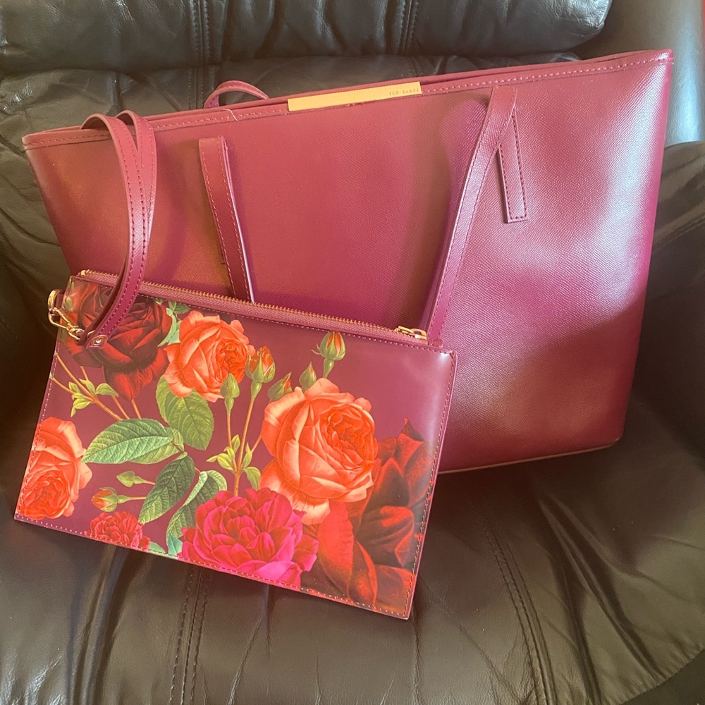 TED BAKER TOTE with detachable clutch insert